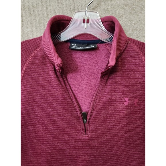 Under Armour Storm Coldgear Sweatshirt Mens L Mauve Long Sleeve Golf Fleece - Picture 4 of 9